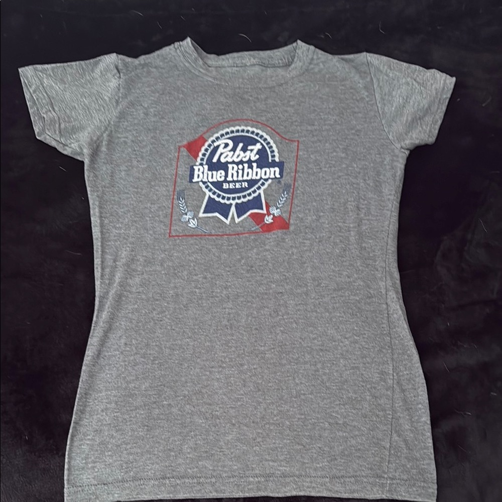 Pabst Blue Ribbon Gray T-Shirt - Women’s Small
